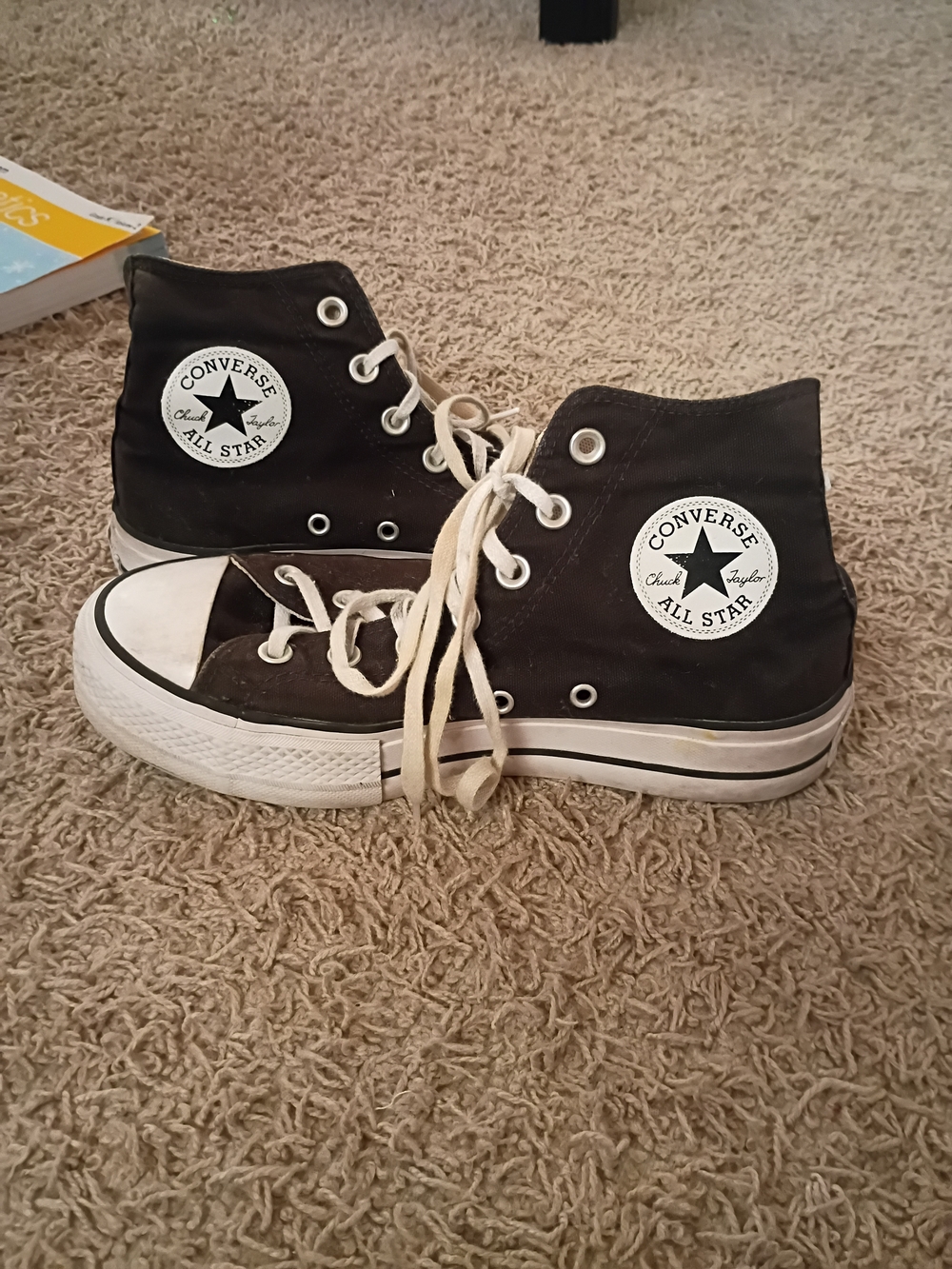 Converse Womens' Chuck Taylor All Star High Top Platform Sneakers - Black